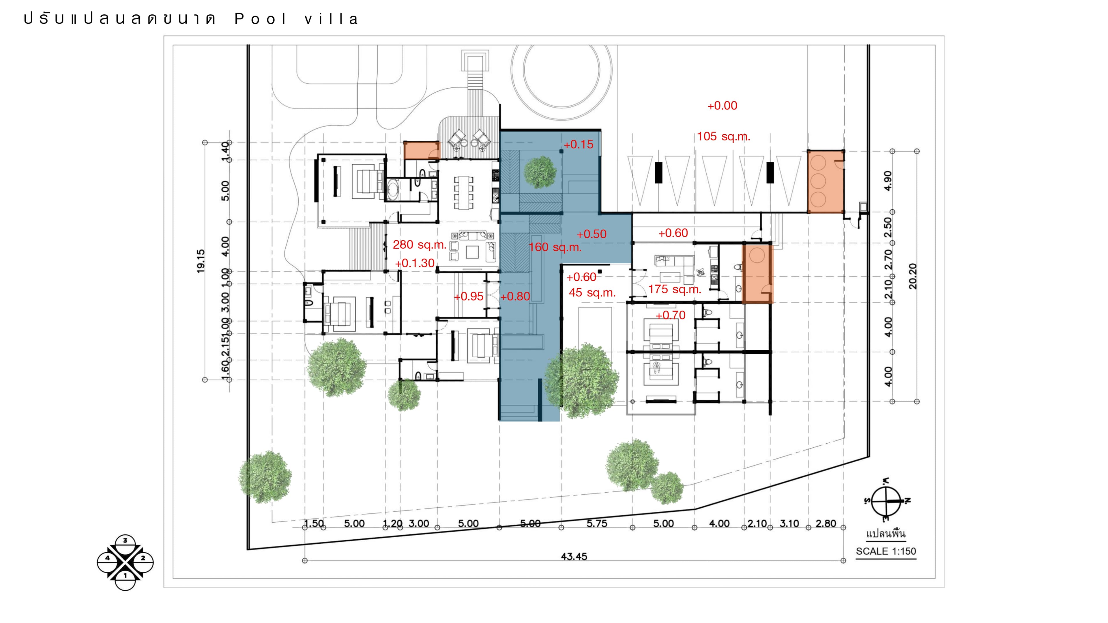 ผังพื้นบ้านพัก Pool Villa