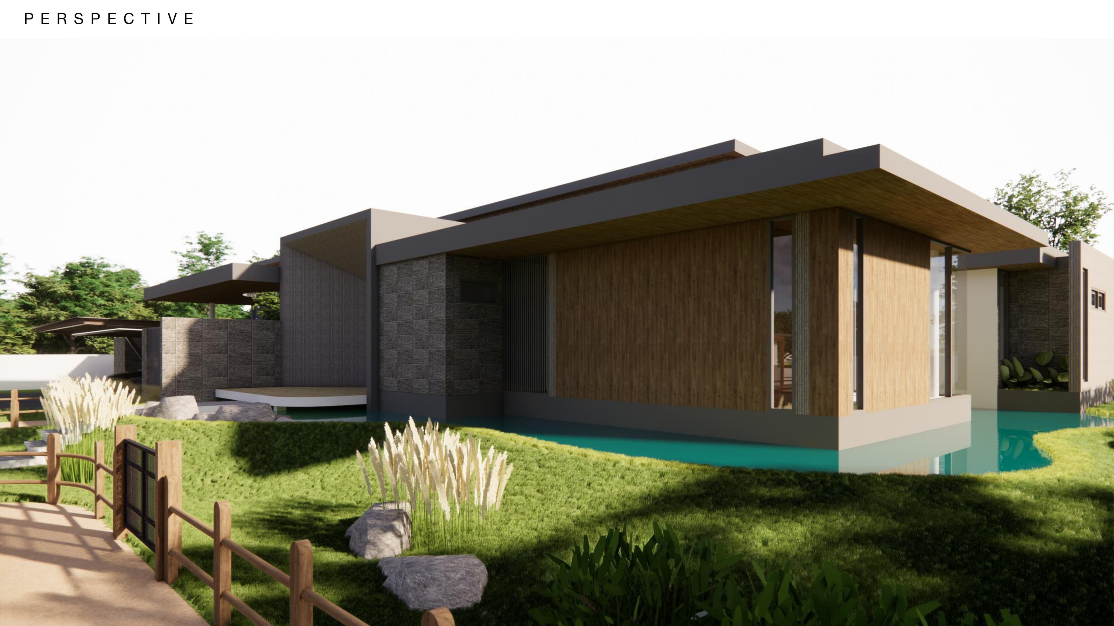 ภาพจำลองบ้านพัก Pool Villa คุณปลา จังหวัดสุพรรณบุรี